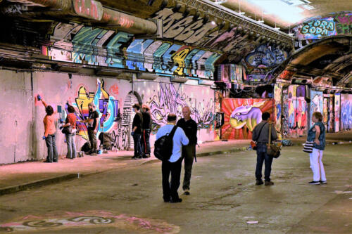 Art Class in Progress Leake Street Tunnel