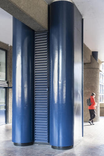 Judy Hicks - Barbican Internal Blue Columns
